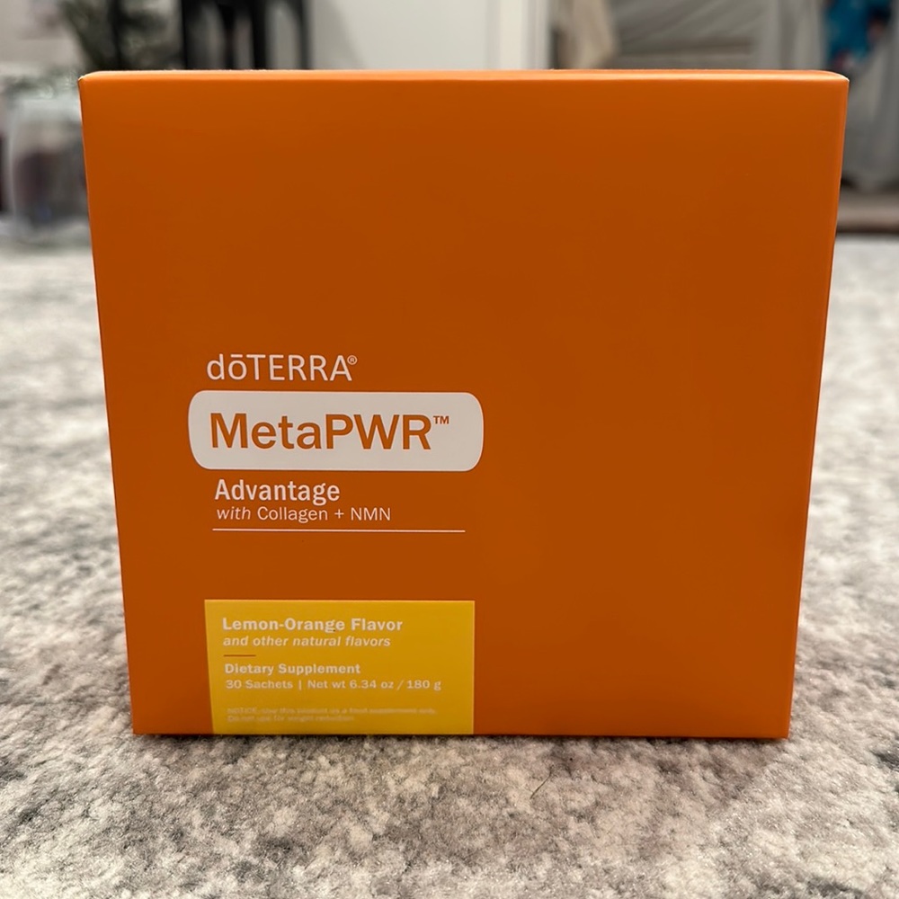 Doterra MetaPWRAdvantage With Collagen + NMN lemon orange flavor 30 sachets